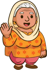 Elderly woman cheering